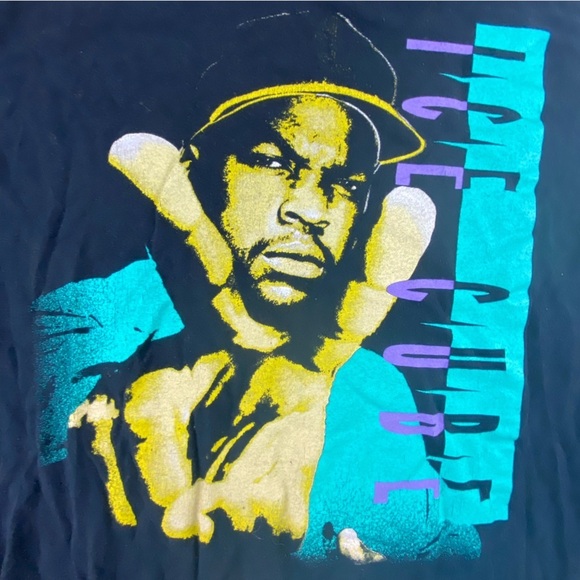 VTG Ice Cube Boyz in the hood graphic rap tee t shirt black medium - Picture 3 of 8